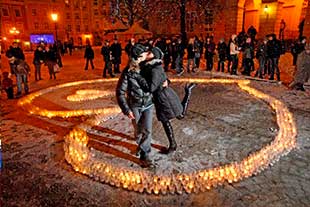 Романтиный праздник Валентина во Львове